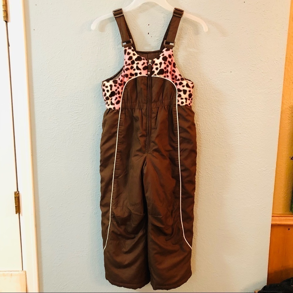 Zero Xposur brown pink leopard snow pants